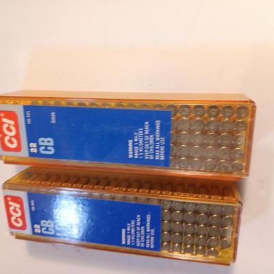 CCI 22 CB Long rifle ammunition and 22 CB