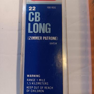 CCI 22 CB Long rifle ammunition and 22 CB