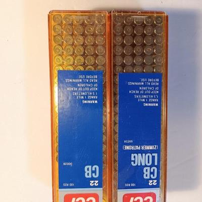 CCI 22 CB Long rifle ammunition and 22 CB