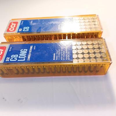 CCI 22 CB Long rifle ammunition and 22 CB