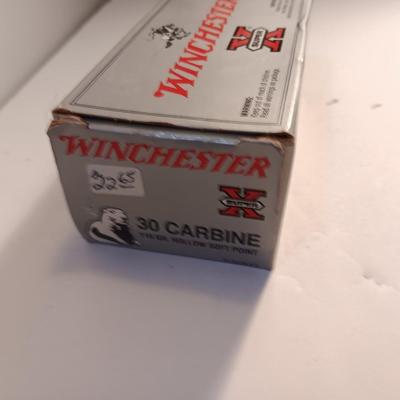 Winchester 30 carbine 110 gr. Hollow soft point Super X cartridges