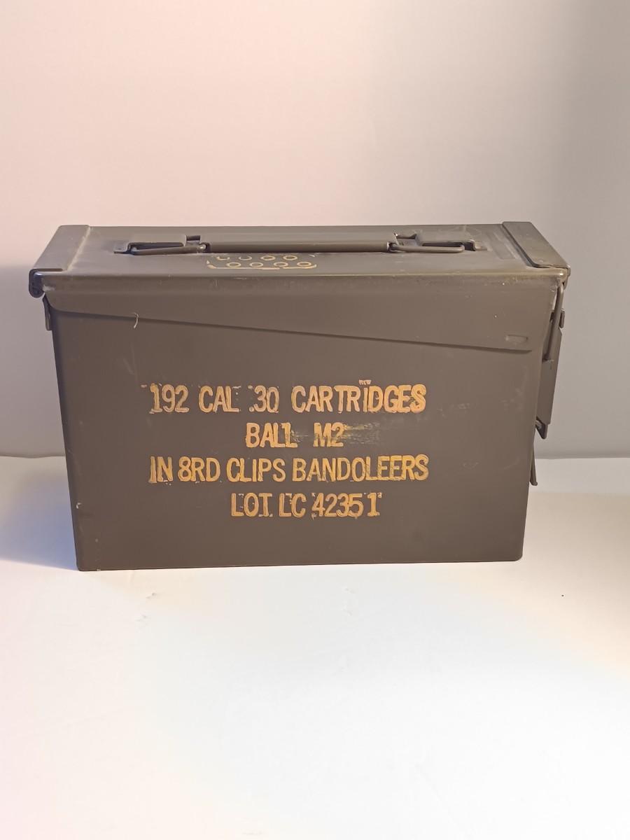 Military issued 192 CAL 30 Cartridges Ball M2 in 8RD Clips Bandoleers ...