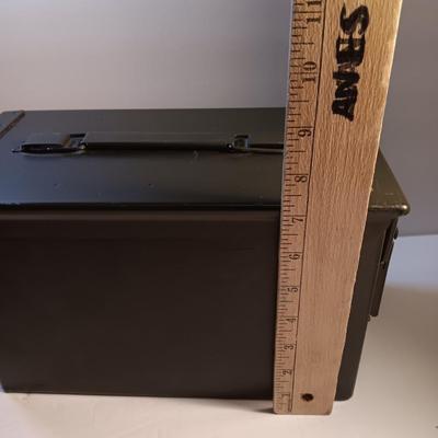 Green metal ammunition chest with no stencil