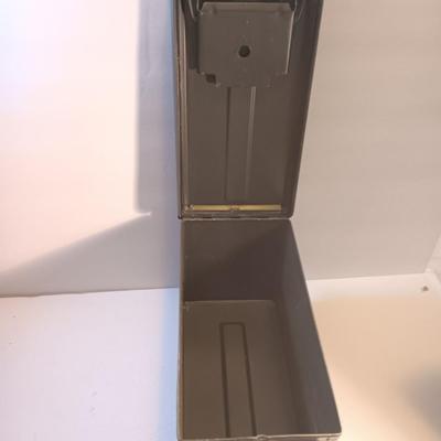 Green metal ammunition chest with no stencil