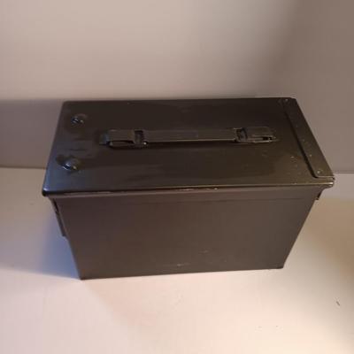 Green metal ammunition chest with no stencil