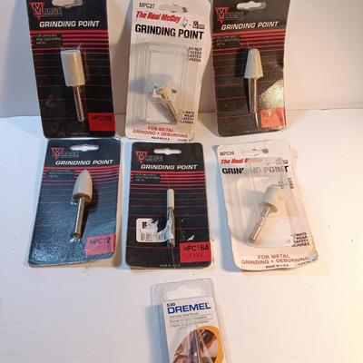 Assortment of Griding wheels and bits for Dremel or drill