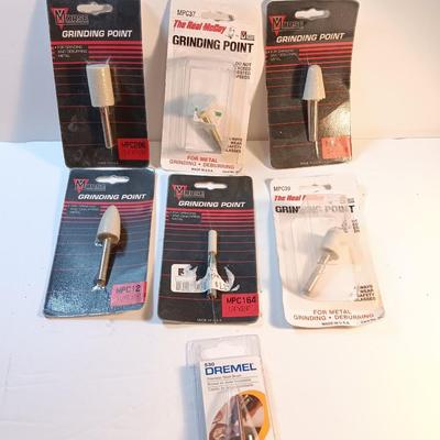 Assortment of Griding wheels and bits for Dremel or drill