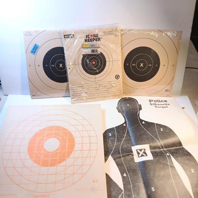 Variety of paper targets - with Police Silhouette target