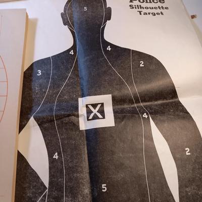 Variety of paper targets - with Police Silhouette target
