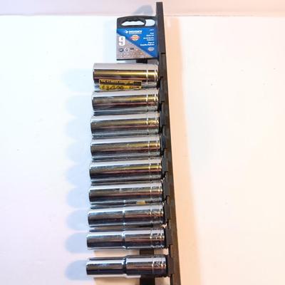 Husky 9 piece deep socket set SAE 1/2"