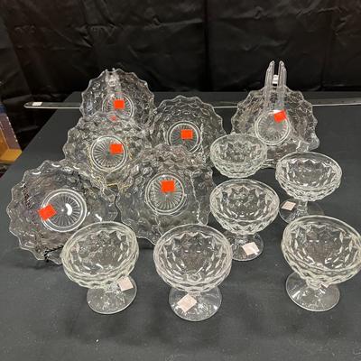 FOSTORIA CLEAR AMERICAN STYLE 12 PIECES