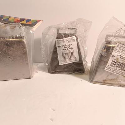 Three new metal cow bells - Creatology 4" crafting cowbells