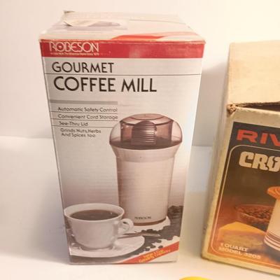 Gourmet coffee mill and Rival Crock-ette stoneware slow cooker Great for dips!