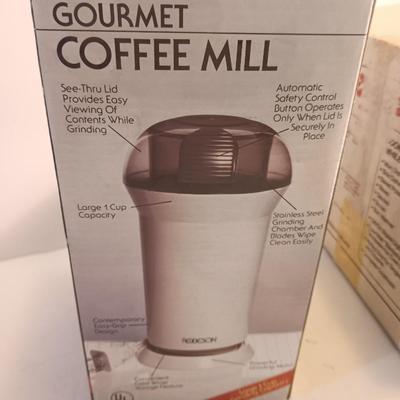 Gourmet coffee mill and Rival Crock-ette stoneware slow cooker Great for dips!