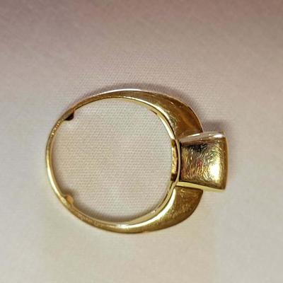 Yellow Synthetic Stone Ring