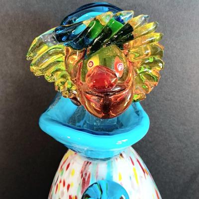 LOT 14C: Set of 3 Murano-Style Glass Clowns