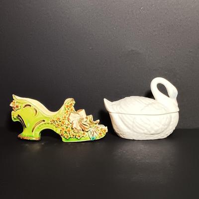 LOT 25K: Friedle MCM Metal-Work Flowers with Lord + Taylor Trinket Dish, Limoges Castel Mini Pitcher & More