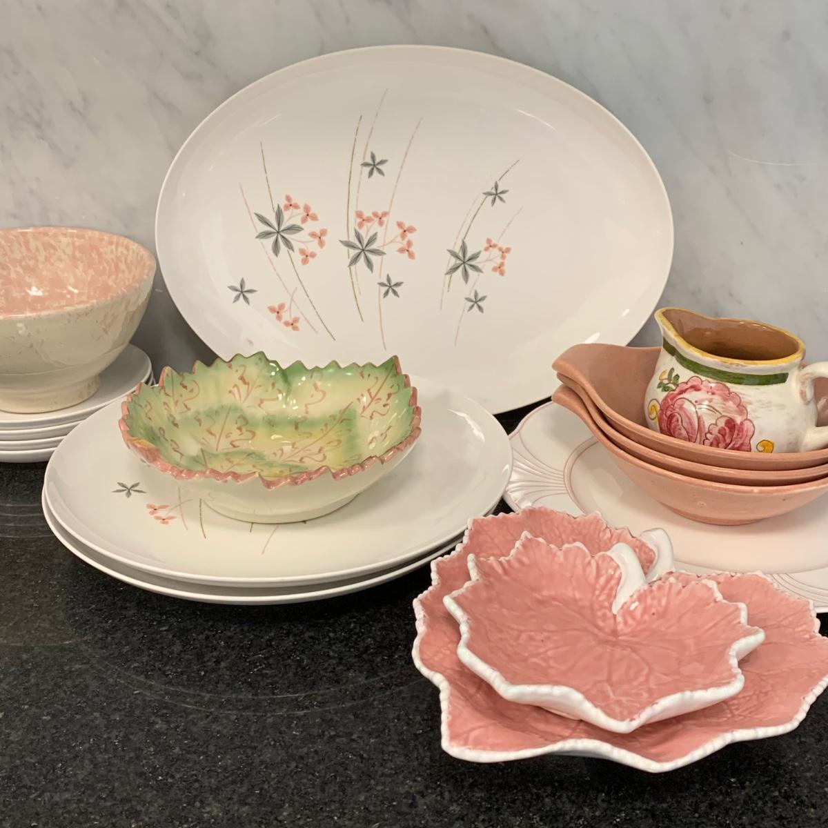LOT 60K Franciscan Whitestone Ware Russell Wright Dishes Della Ware Pitcher More EstateSales