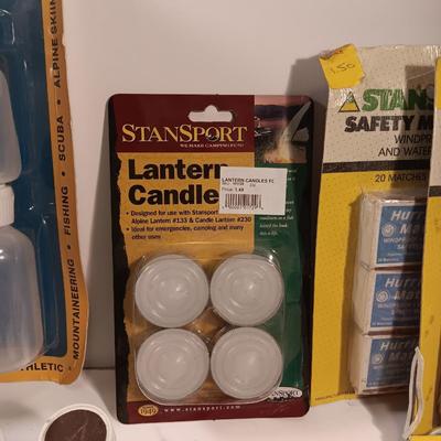 Survival gear - Chemical gloves - candles - flashlights - waterproof Hurricane matches and more