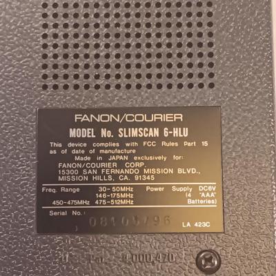 vintage Fanon / Courier Slim Scan scanner model SLIMSCAN 6-HLU with case and power supply
