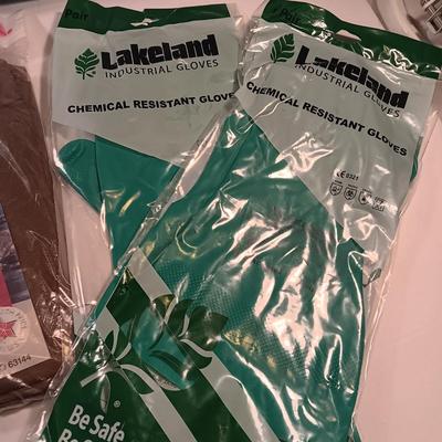 Survival / Camp gear - chemical gloves canteen all weather blanket compressor bag and more