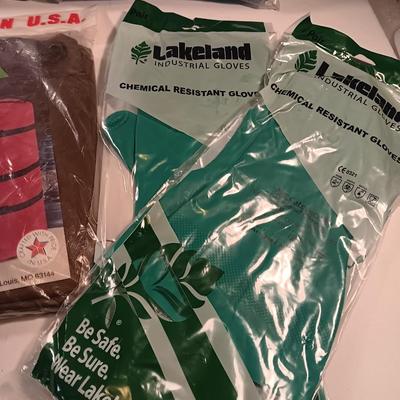 Survival / Camp gear - chemical gloves canteen all weather blanket compressor bag and more