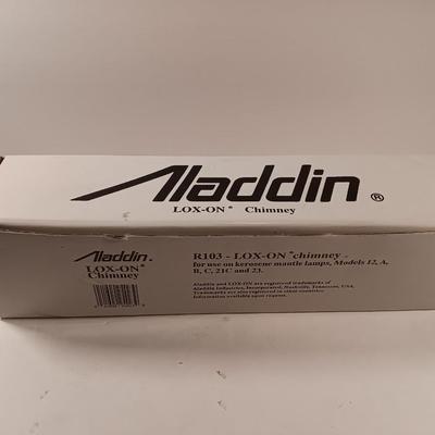 Aladdin Lox- on Chimney oil lantern shade with two Aladin Loxon Mantles