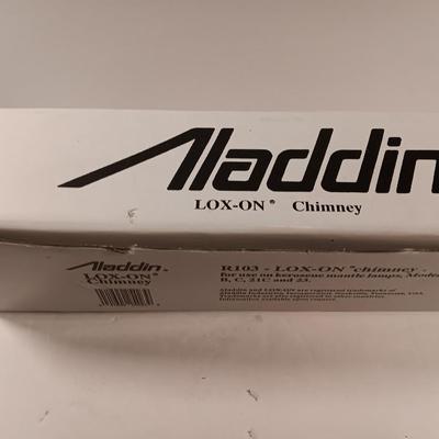 Aladdin Lox- on Chimney oil lantern shade with two Aladin Loxon Mantles