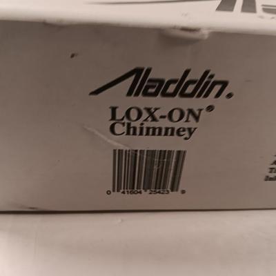 Aladdin Lox- on Chimney oil lantern shade with two Aladin Loxon Mantles