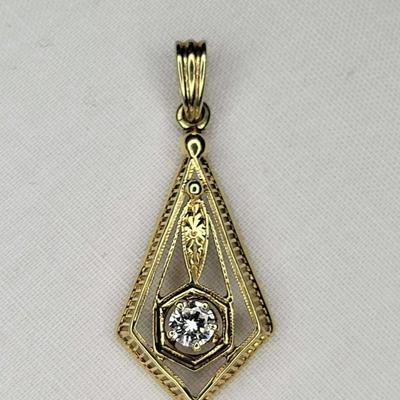 Filigree Diamond Pendant