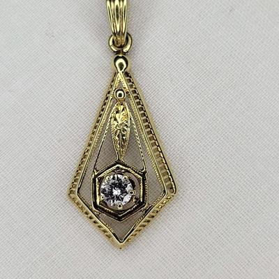 Filigree Diamond Pendant