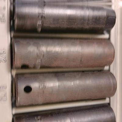 Deep socket set in molded organizing box