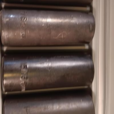 Deep socket set in molded organizing box