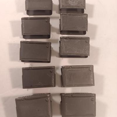 Ten pieces 10 = Original M1 Garand Enbloc Clip Marked AGE 2