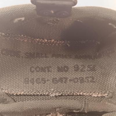 Military issued Vintage US military surplus cotton canvas belt pouch, tactical gear tool bag