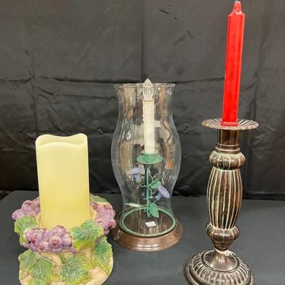 3 CANDLE HOLDERS