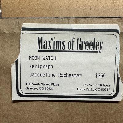 MOON WATCH SERIGRAPH PRINT 100/100 BY ARTIST JACQUELINE ROCHESTER