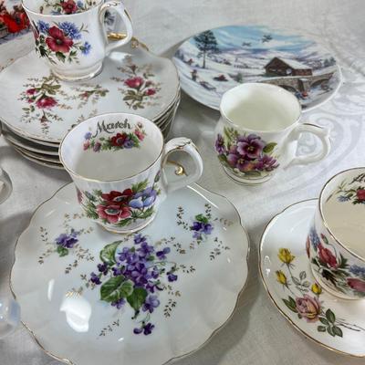 Franciscan drinking glasses, coffee cups, desert plates