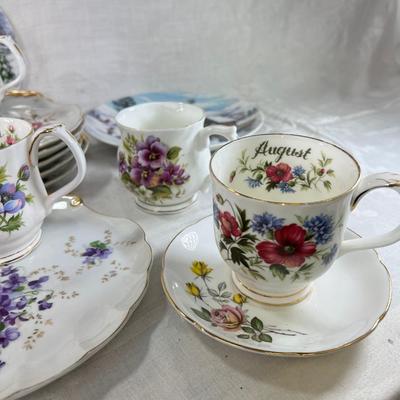 Franciscan drinking glasses, coffee cups, desert plates