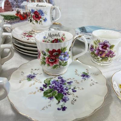 Franciscan drinking glasses, coffee cups, desert plates