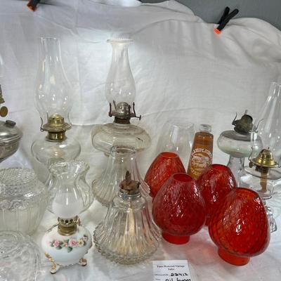 Oil Lamps and red chimneys
