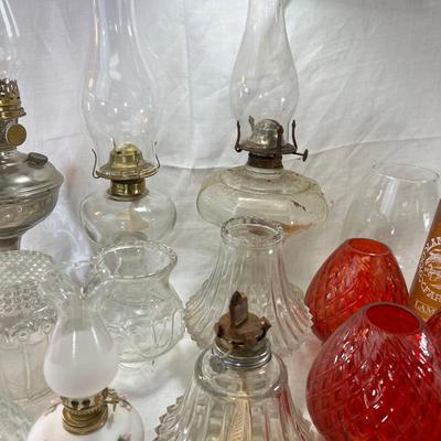 Oil Lamps and red chimneys