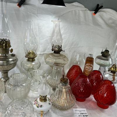 Oil Lamps and red chimneys