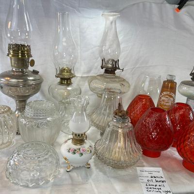 Oil Lamps and red chimneys