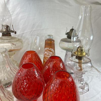 Oil Lamps and red chimneys