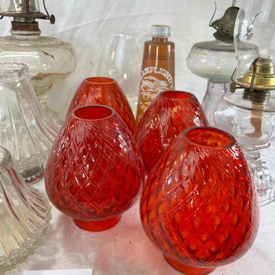 Oil Lamps and red chimneys