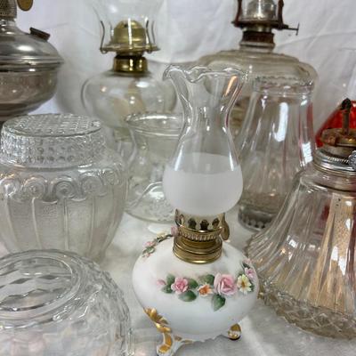 Oil Lamps and red chimneys