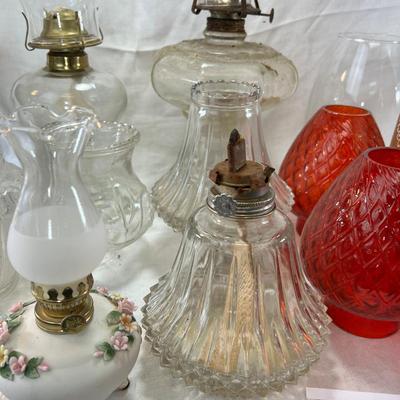 Oil Lamps and red chimneys