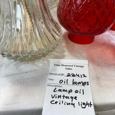Oil Lamps and red chimneys