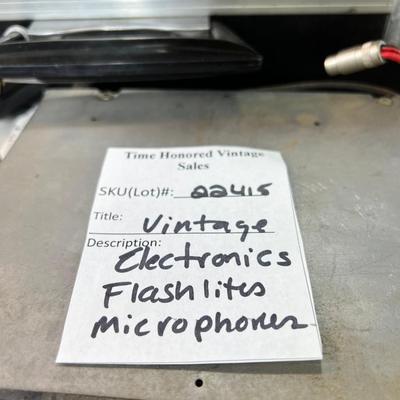 Vintage tape decks, meters, electronics, Flashlites